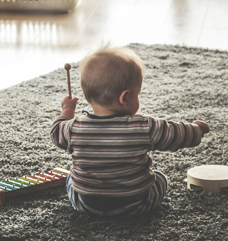 baby playing